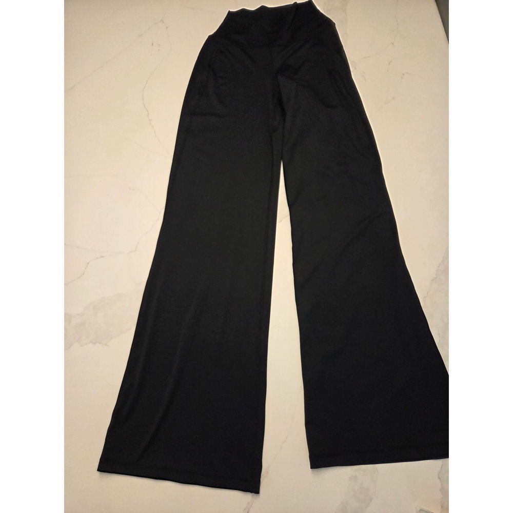 Sweaty Betty All Day Wide Leg Pants Black High Waisted Yoga Trousers US 4 XS